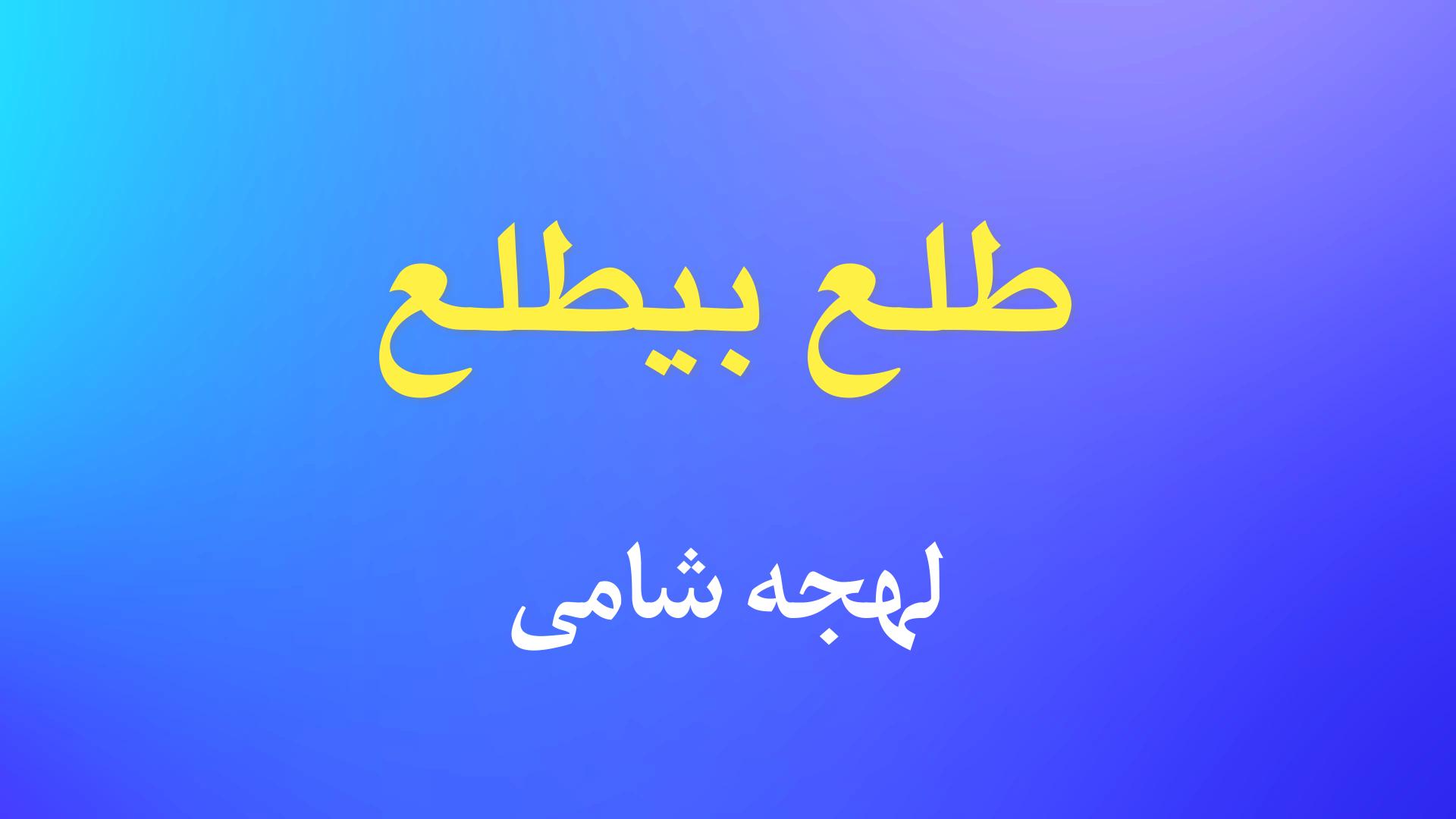 معنی فعل «طلع بیطلع» در لهجه شامی (سوری و لبنانی)+ویدئو